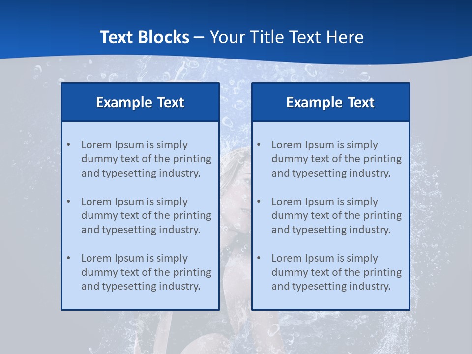 Girl In Water PowerPoint Template