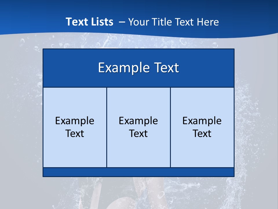 Girl In Water PowerPoint Template