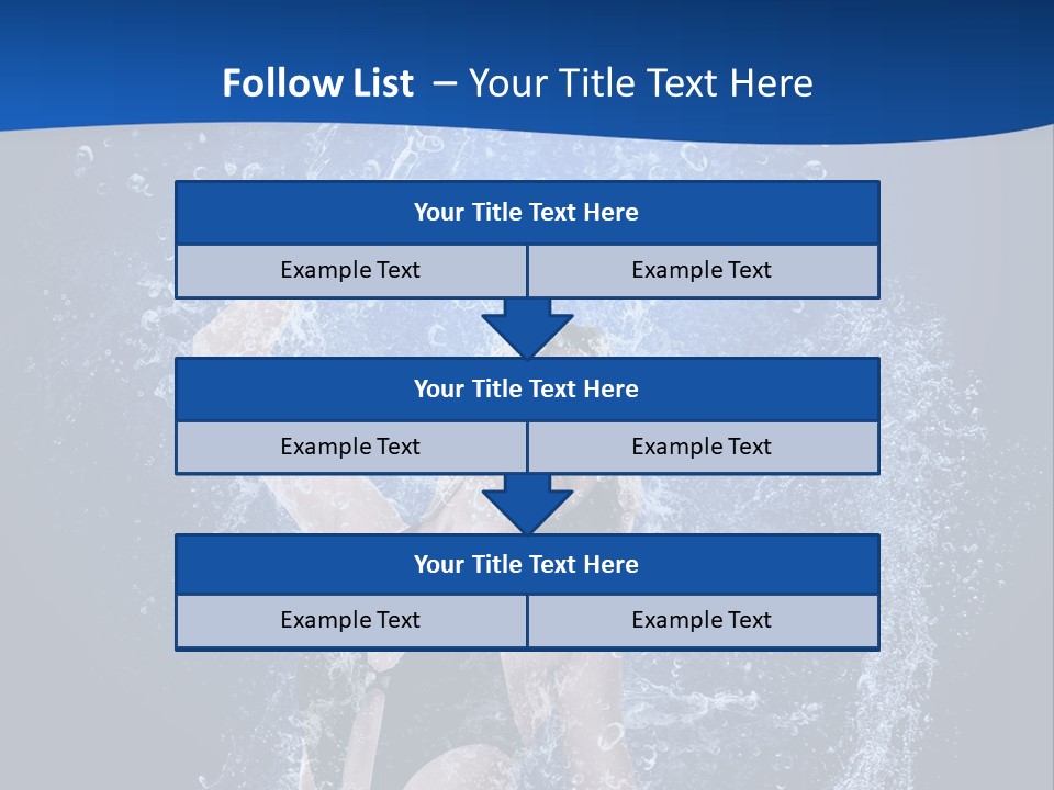 Girl In Water PowerPoint Template