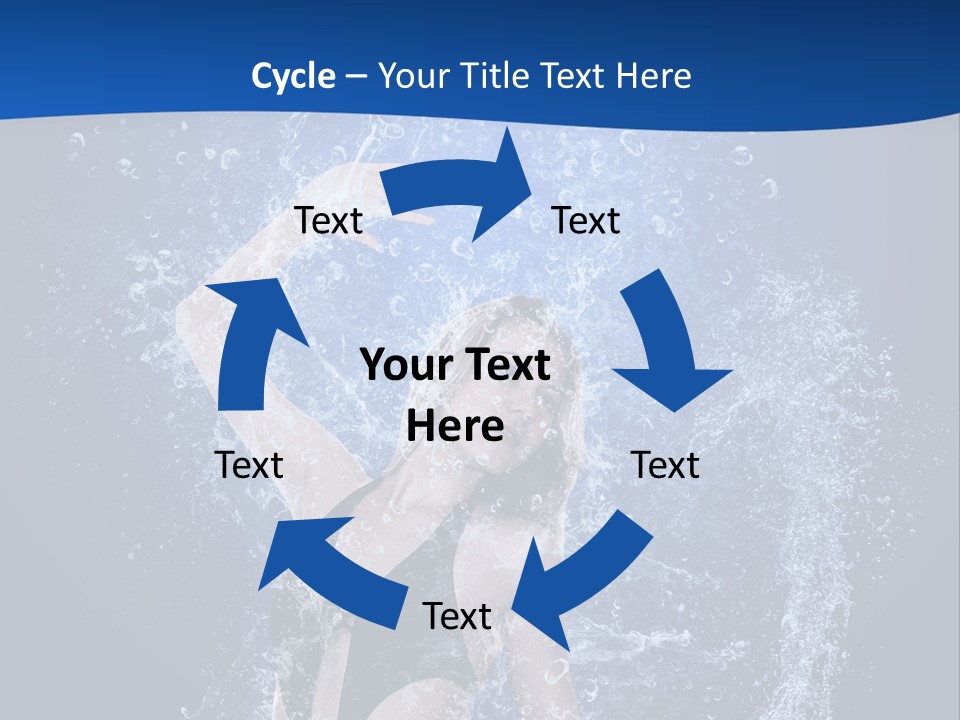 Girl In Water PowerPoint Template