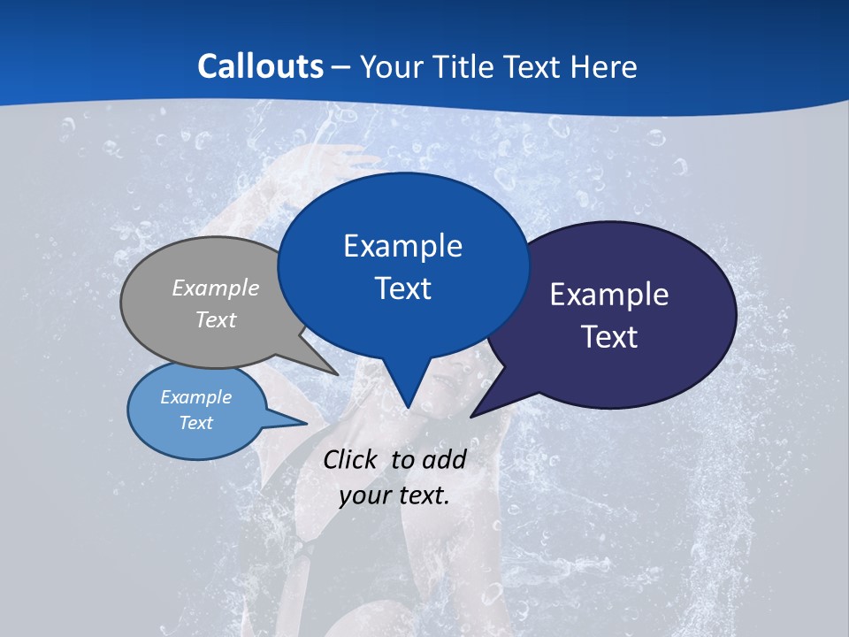 Girl In Water PowerPoint Template