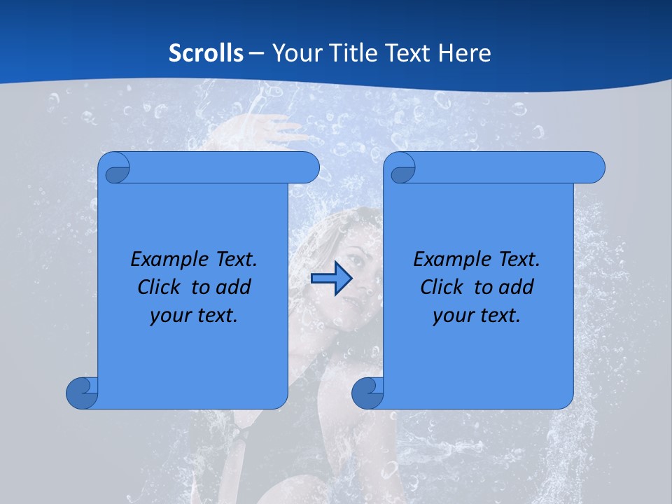 Girl In Water PowerPoint Template