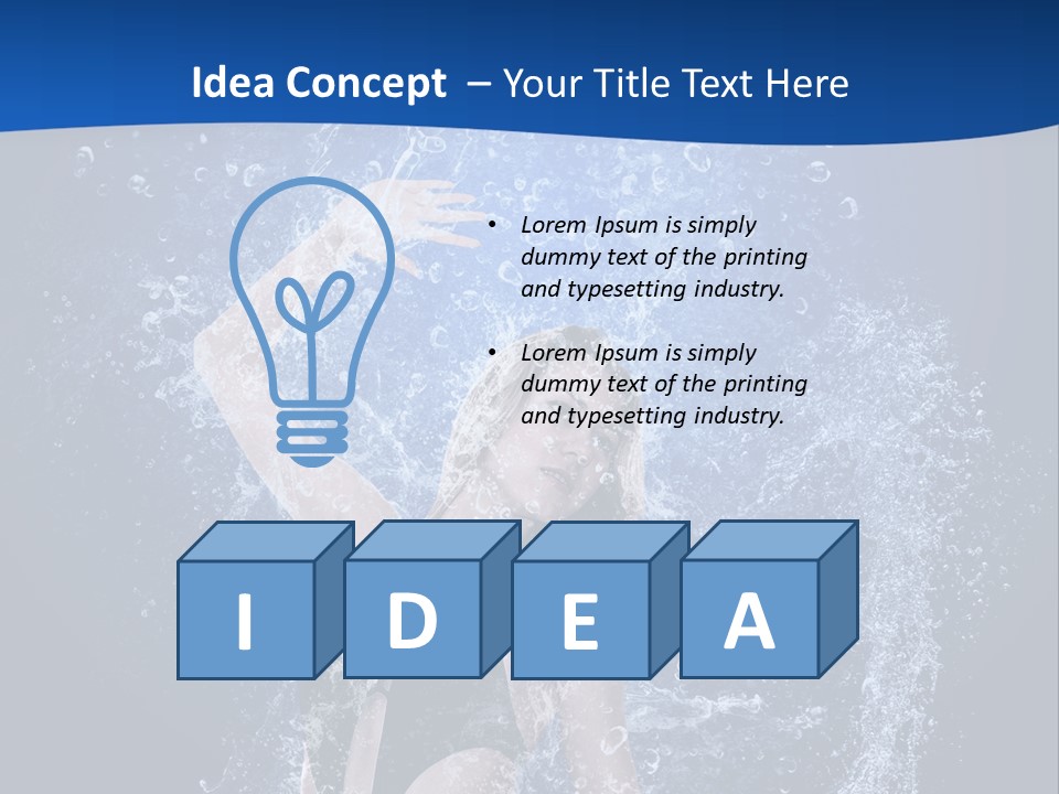 Girl In Water PowerPoint Template