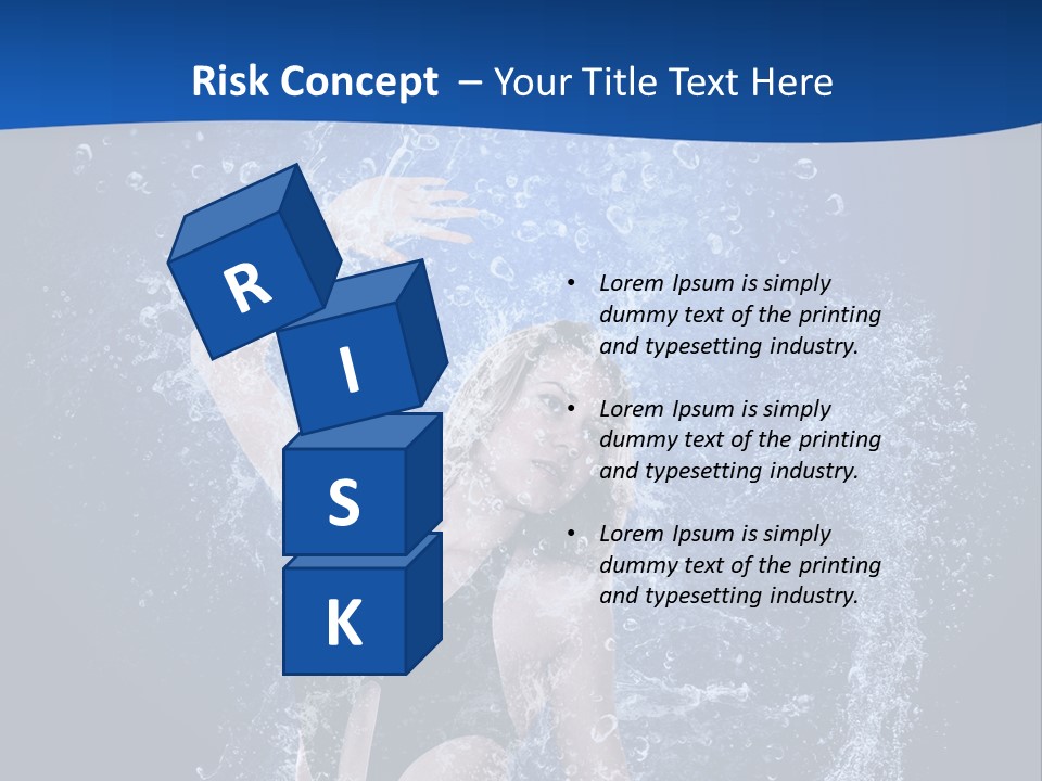 Girl In Water PowerPoint Template