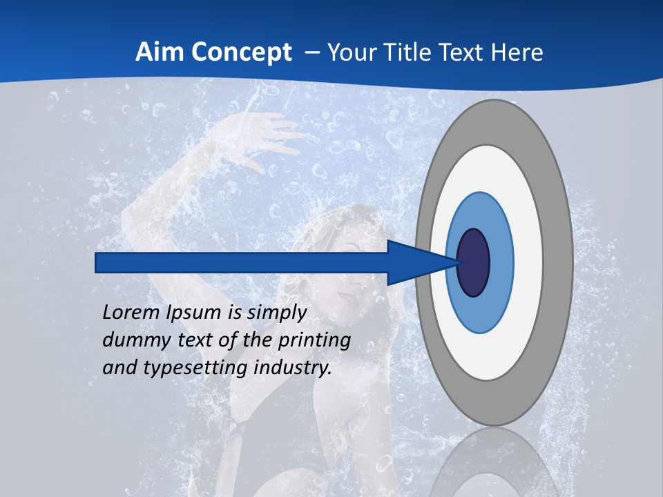 Girl In Water PowerPoint Template