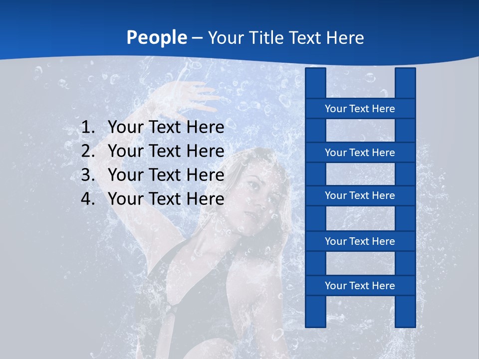 Girl In Water PowerPoint Template