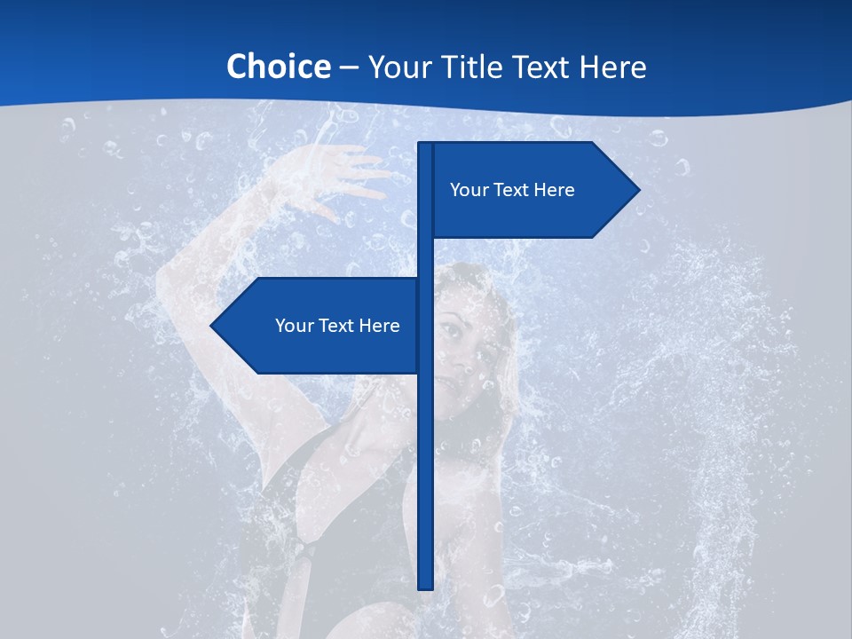 Girl In Water PowerPoint Template