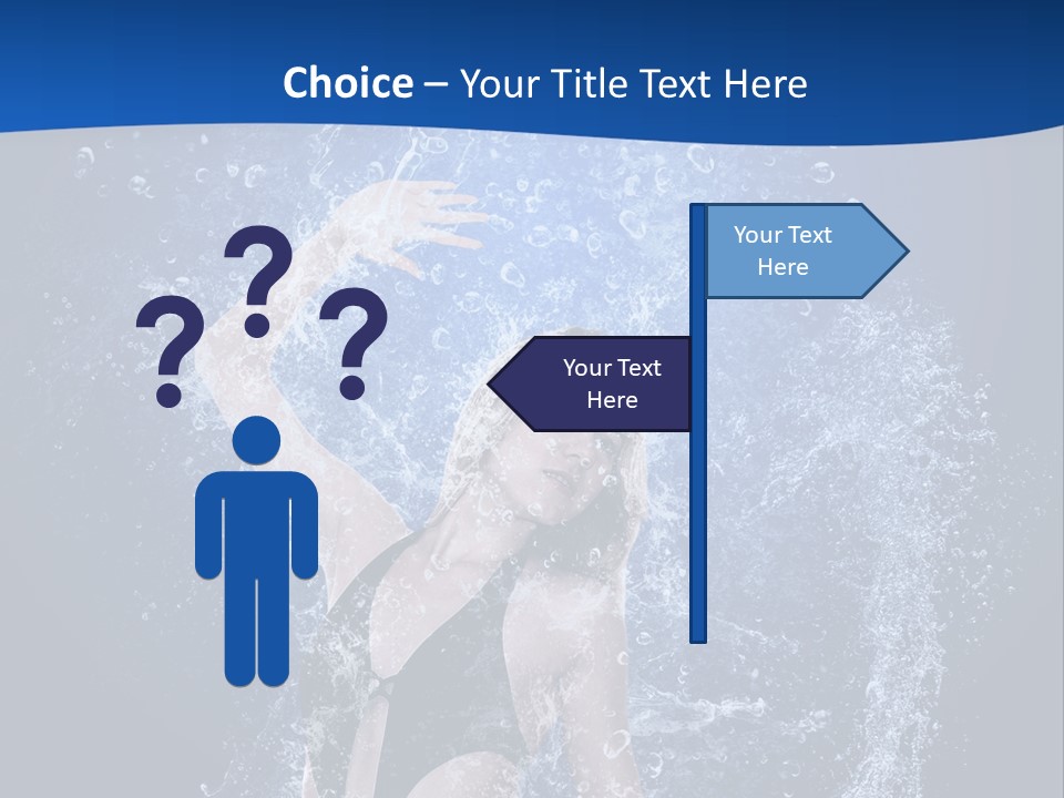 Girl In Water PowerPoint Template