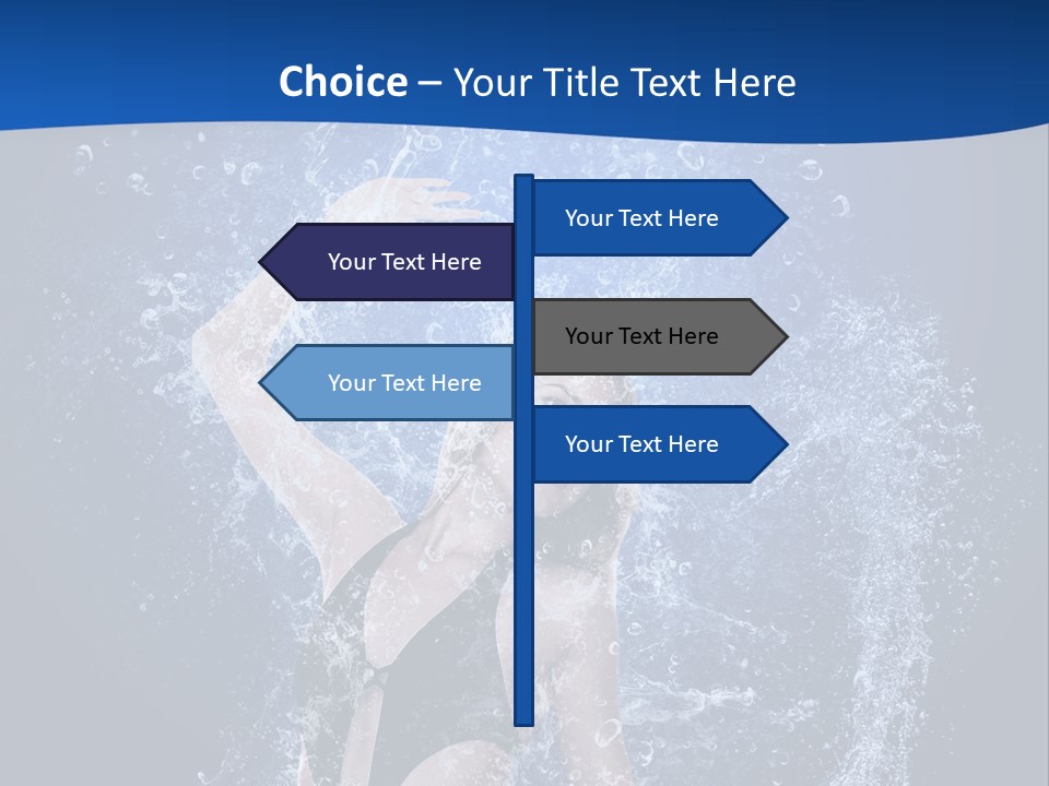 Girl In Water PowerPoint Template