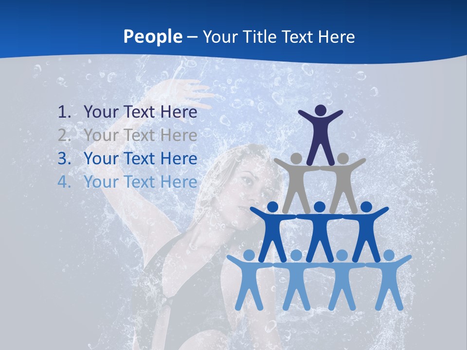 Girl In Water PowerPoint Template