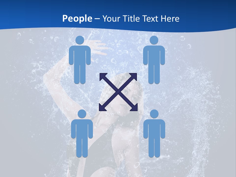 Girl In Water PowerPoint Template