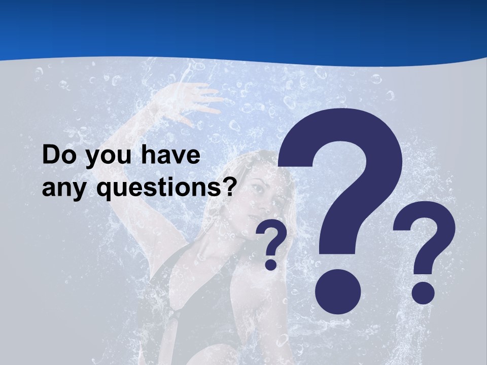 Girl In Water PowerPoint Template