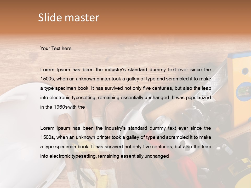 Hand Occupation Cutting PowerPoint Template