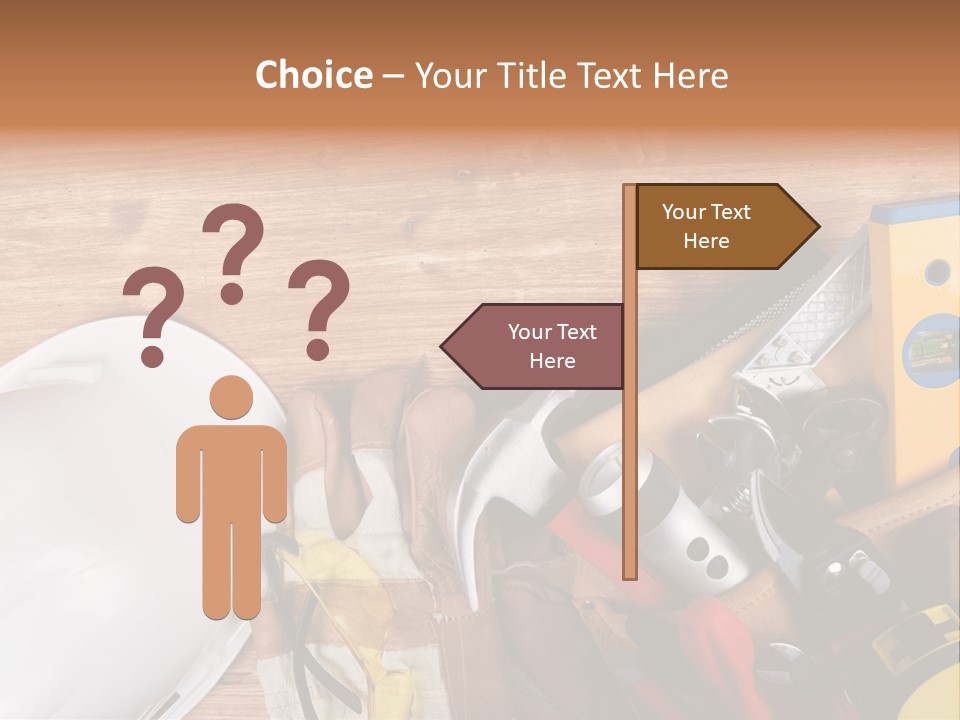 Hand Occupation Cutting PowerPoint Template