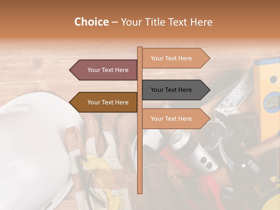 Hand Occupation Cutting PowerPoint Template