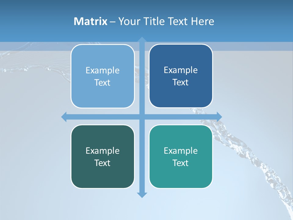 Blue Water Splash Isolated PowerPoint Template