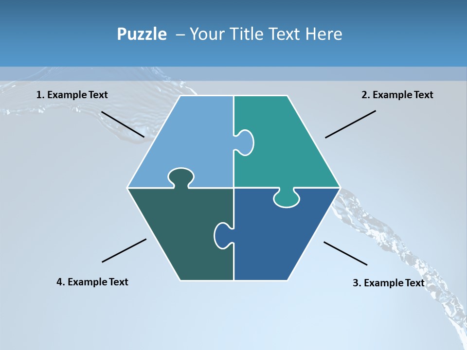 Blue Water Splash Isolated PowerPoint Template