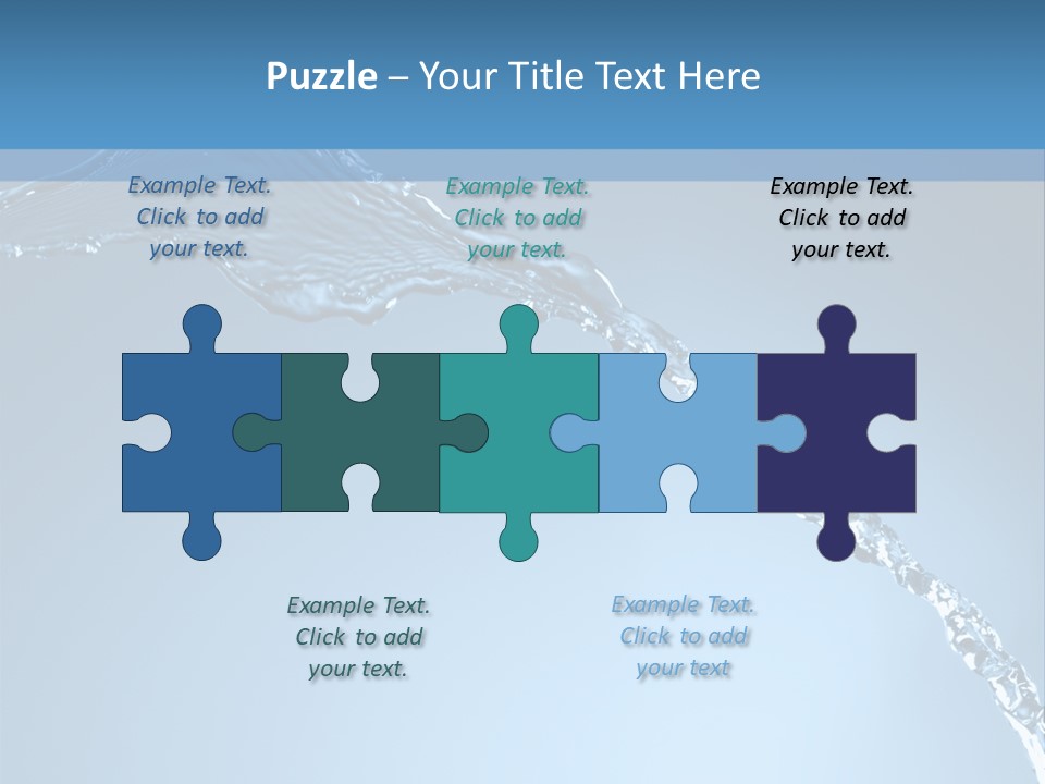 Blue Water Splash Isolated PowerPoint Template