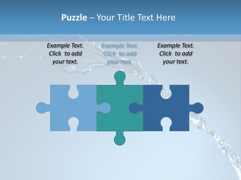 Blue Water Splash Isolated PowerPoint Template