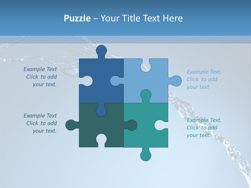 Blue Water Splash Isolated PowerPoint Template