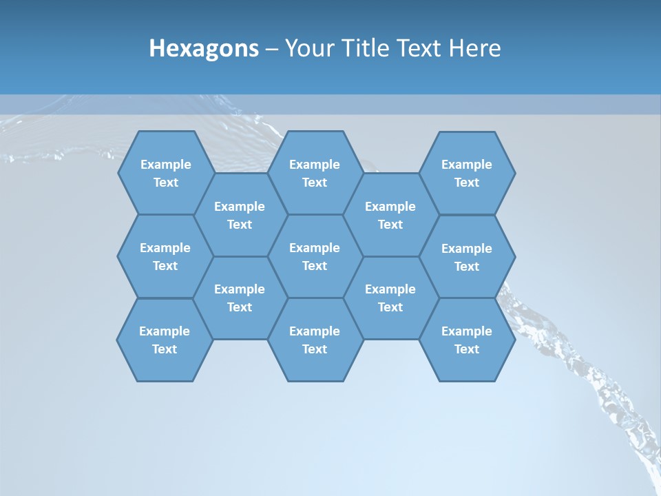 Blue Water Splash Isolated PowerPoint Template