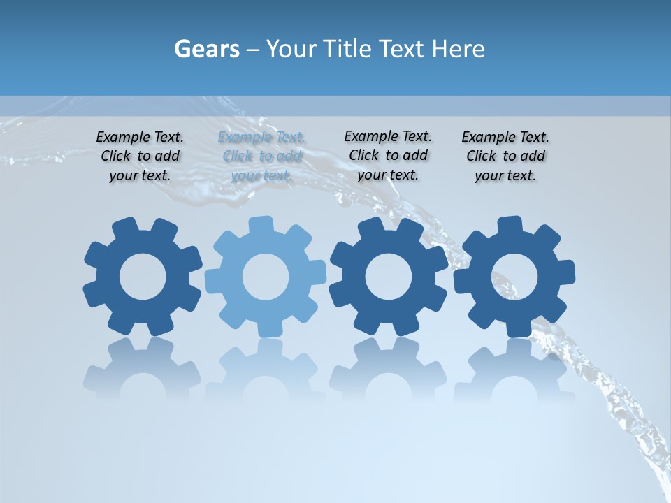 Blue Water Splash Isolated PowerPoint Template