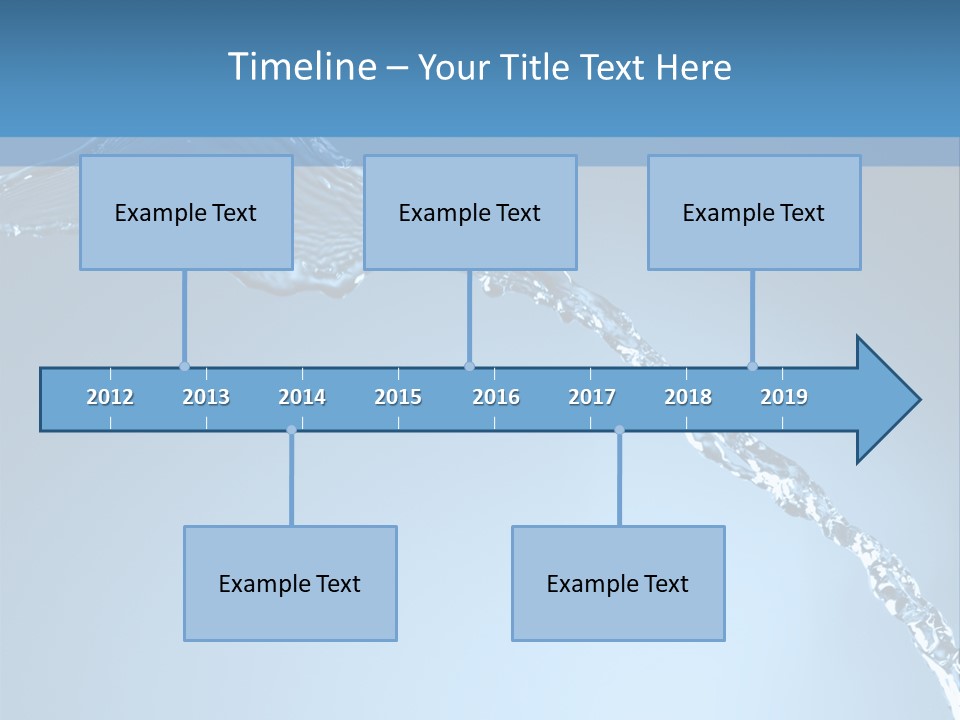 Blue Water Splash Isolated PowerPoint Template