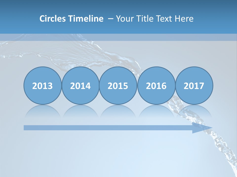 Blue Water Splash Isolated PowerPoint Template