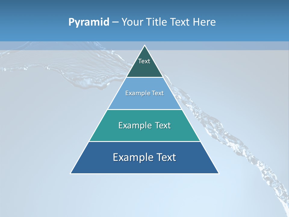 Blue Water Splash Isolated PowerPoint Template