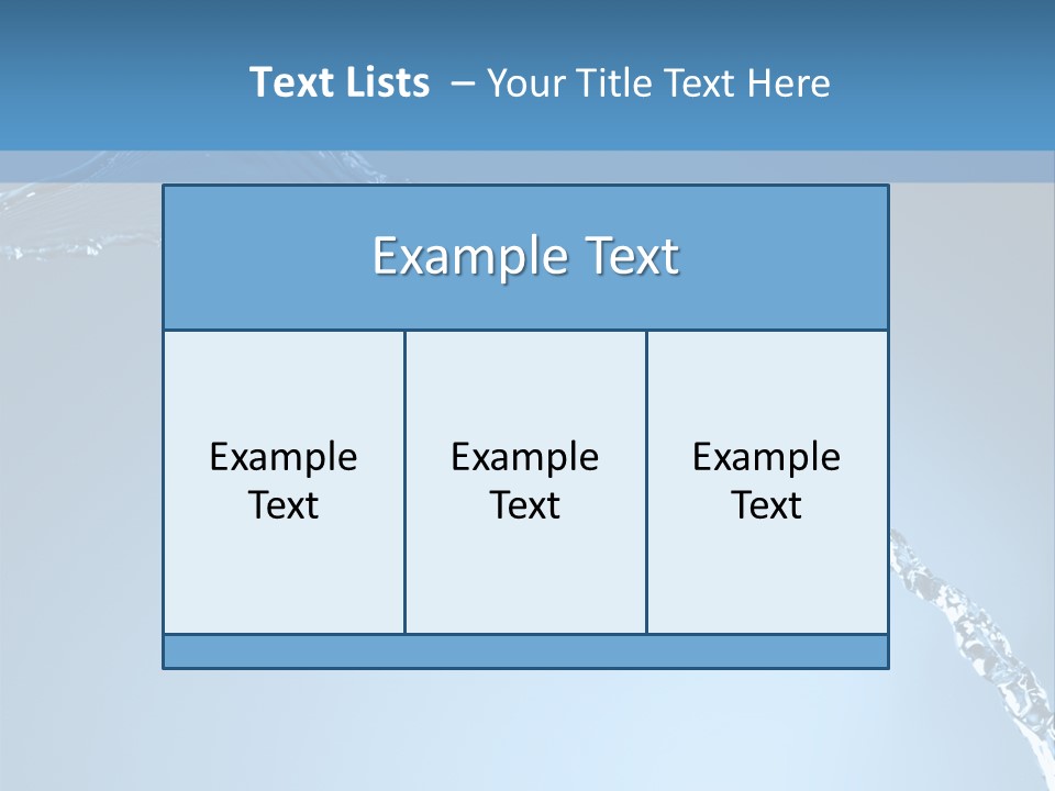 Blue Water Splash Isolated PowerPoint Template