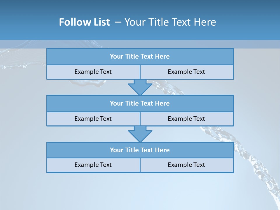 Blue Water Splash Isolated PowerPoint Template