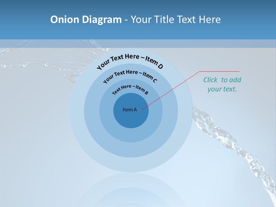 Blue Water Splash Isolated PowerPoint Template