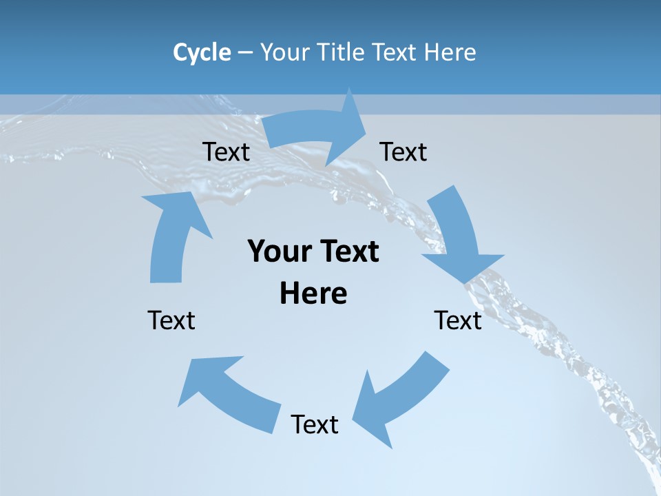 Blue Water Splash Isolated PowerPoint Template