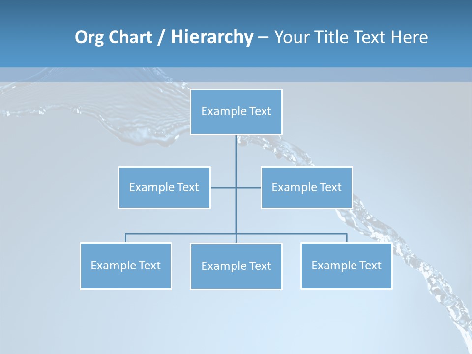 Blue Water Splash Isolated PowerPoint Template