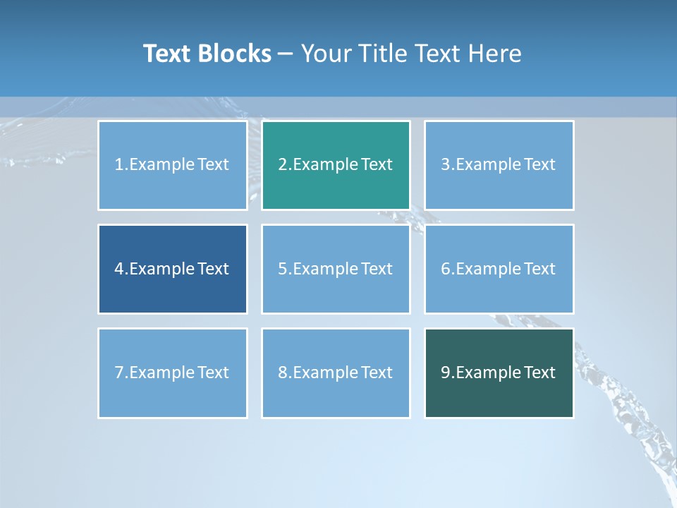 Blue Water Splash Isolated PowerPoint Template