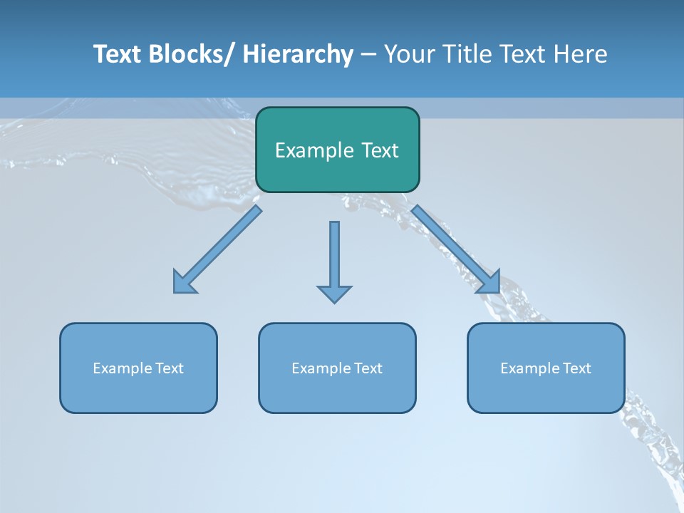 Blue Water Splash Isolated PowerPoint Template