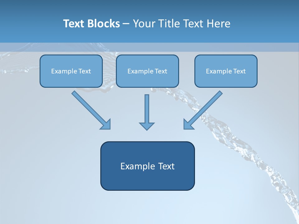 Blue Water Splash Isolated PowerPoint Template