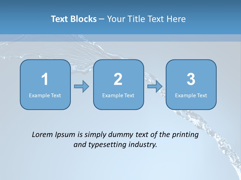 Blue Water Splash Isolated PowerPoint Template