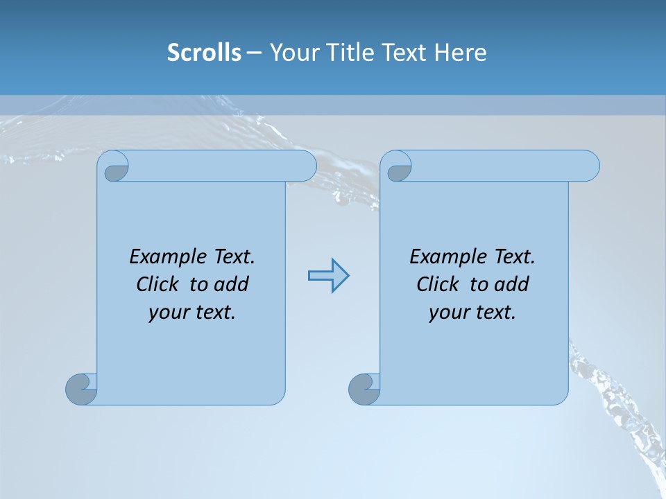 Blue Water Splash Isolated PowerPoint Template