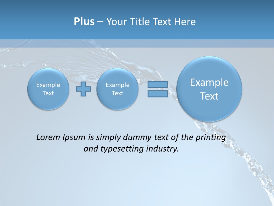 Blue Water Splash Isolated PowerPoint Template