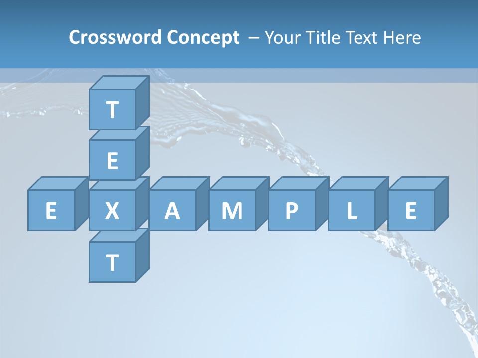 Blue Water Splash Isolated PowerPoint Template