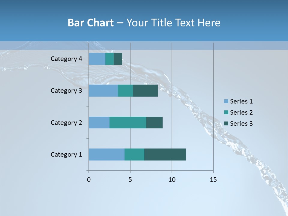 Blue Water Splash Isolated PowerPoint Template