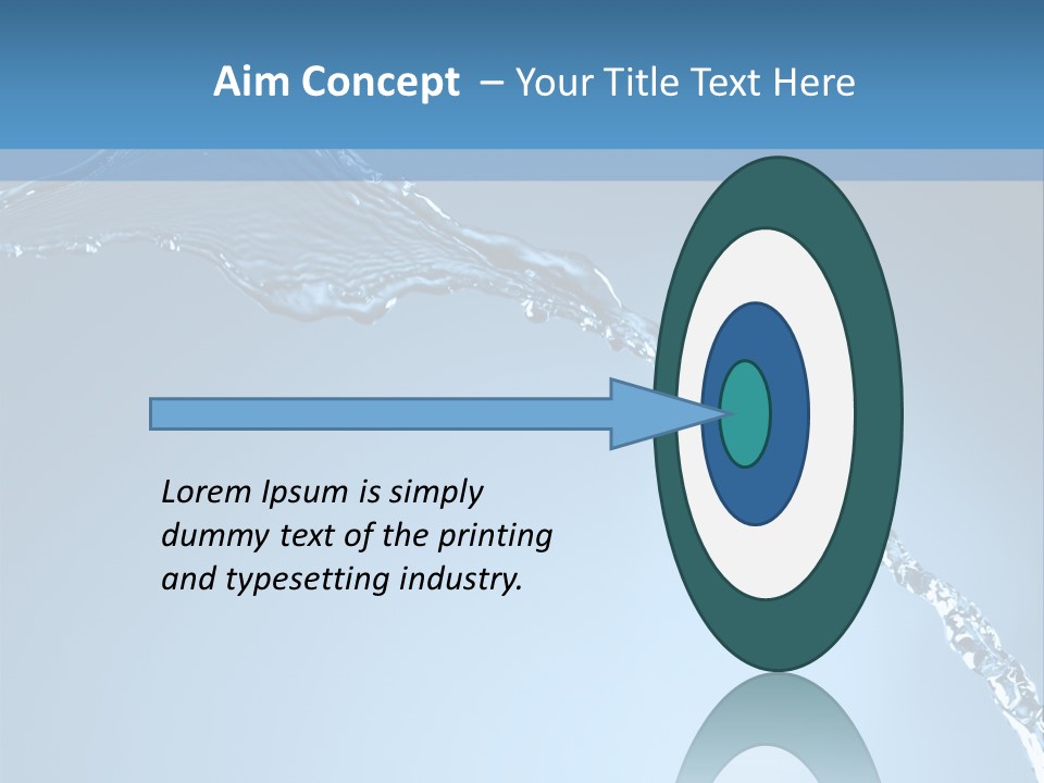 Blue Water Splash Isolated PowerPoint Template