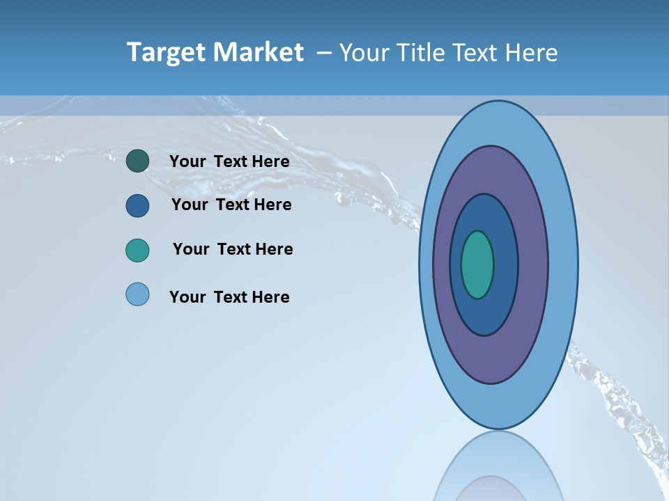 Blue Water Splash Isolated PowerPoint Template