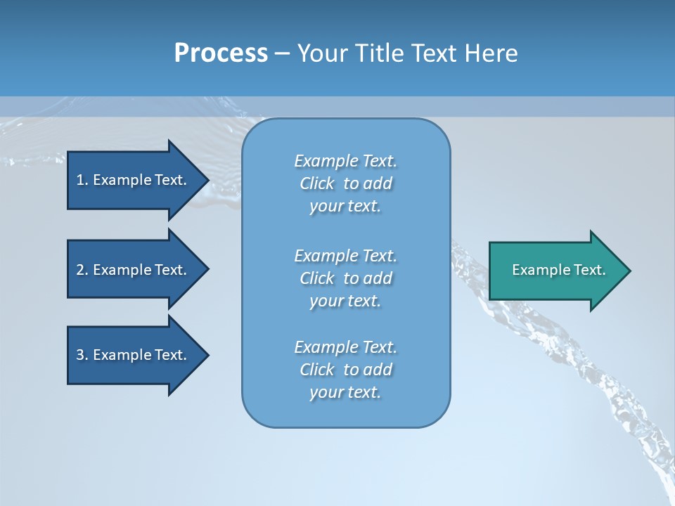 Blue Water Splash Isolated PowerPoint Template