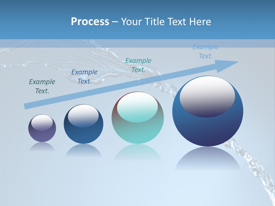 Blue Water Splash Isolated PowerPoint Template