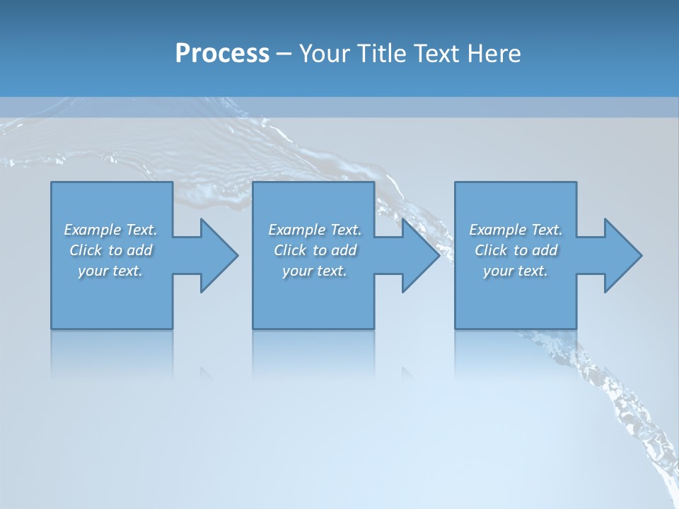 Blue Water Splash Isolated PowerPoint Template