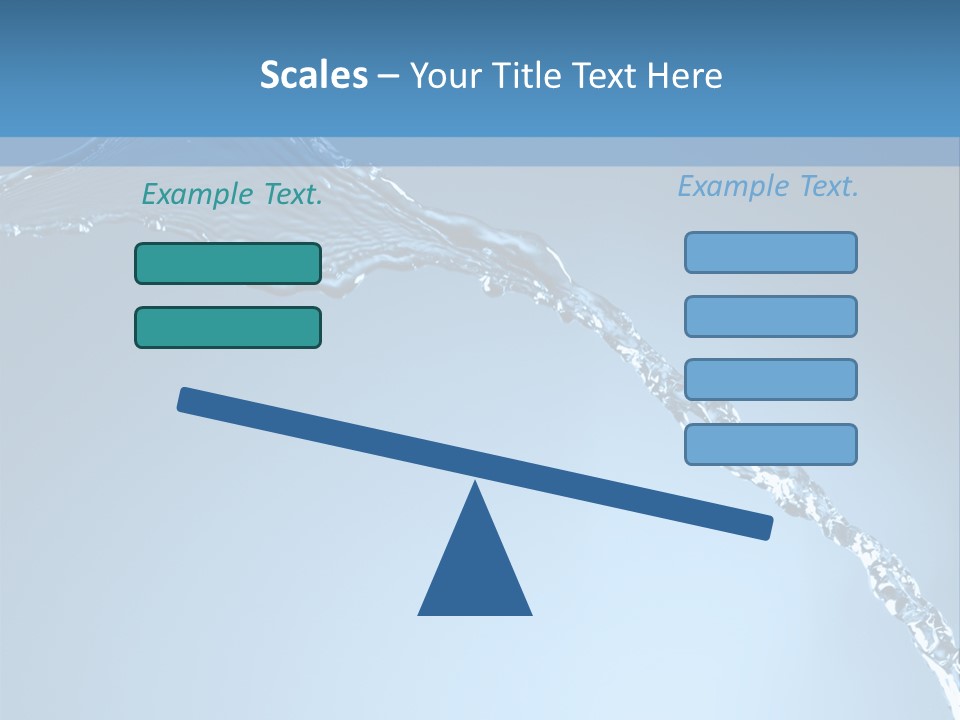 Blue Water Splash Isolated PowerPoint Template