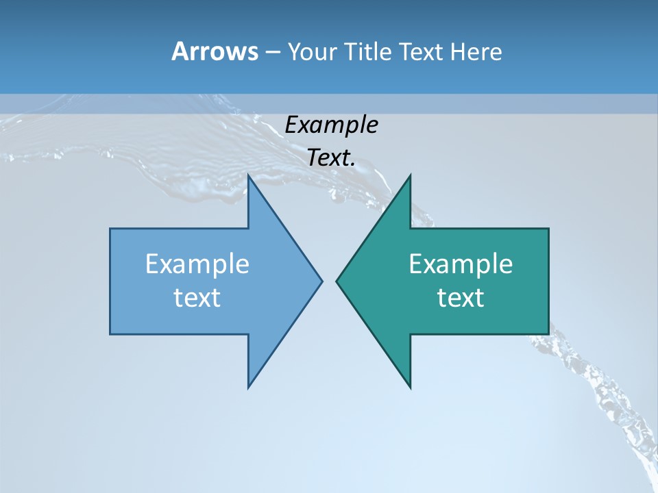 Blue Water Splash Isolated PowerPoint Template