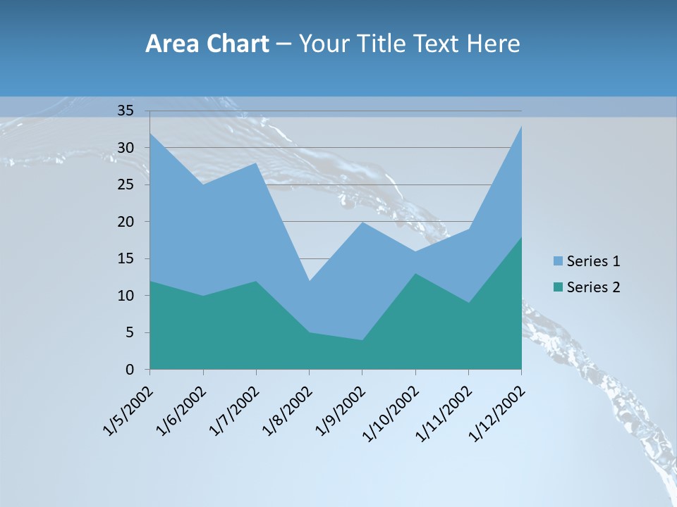 Blue Water Splash Isolated PowerPoint Template